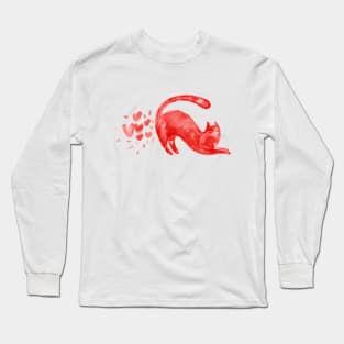 Narcissistic red cat and his lovely fart Long Sleeve T-Shirt